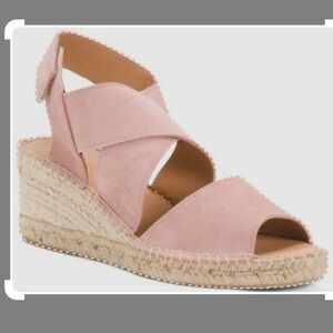 Jutelia suede pink wedge size 41